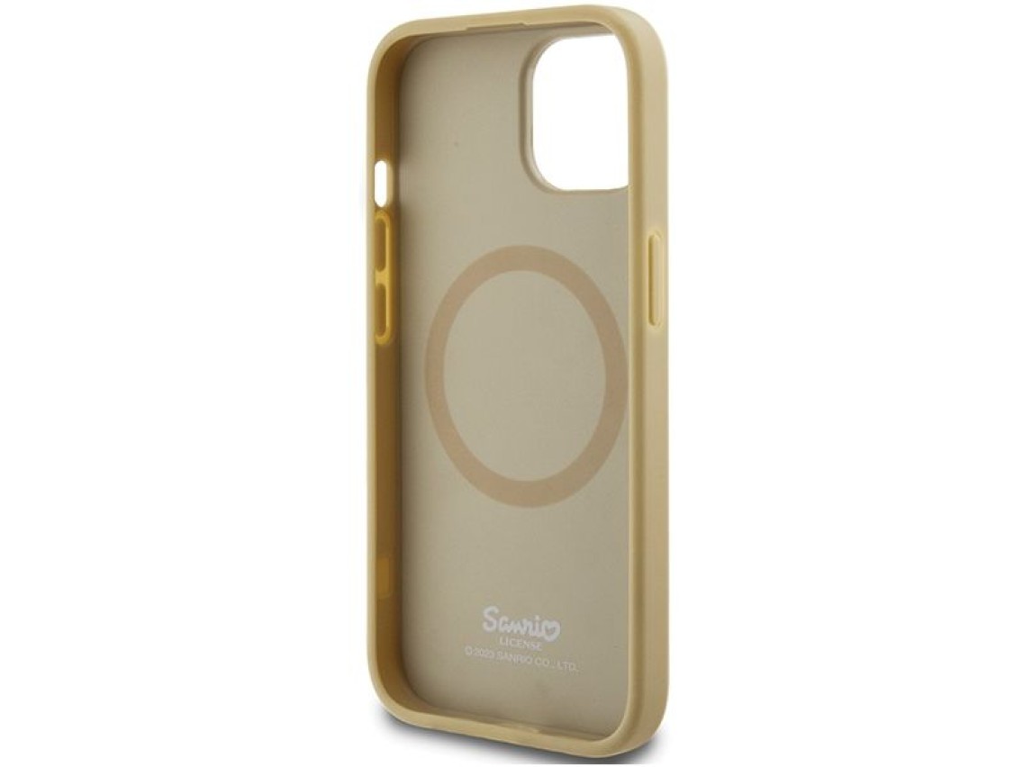 Hello Kitty Leather Kitty Head MagSafe case for iPhone 14 - gold