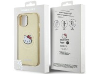 Hello Kitty Leather Kitty Head MagSafe case for iPhone 14 - gold Hello Kitty Leather Kitty Head MagSafe case for iPhone 14 - gold