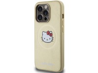Hello Kitty Leather Kitty Head MagSafe case for iPhone 15 Pro Max - gold