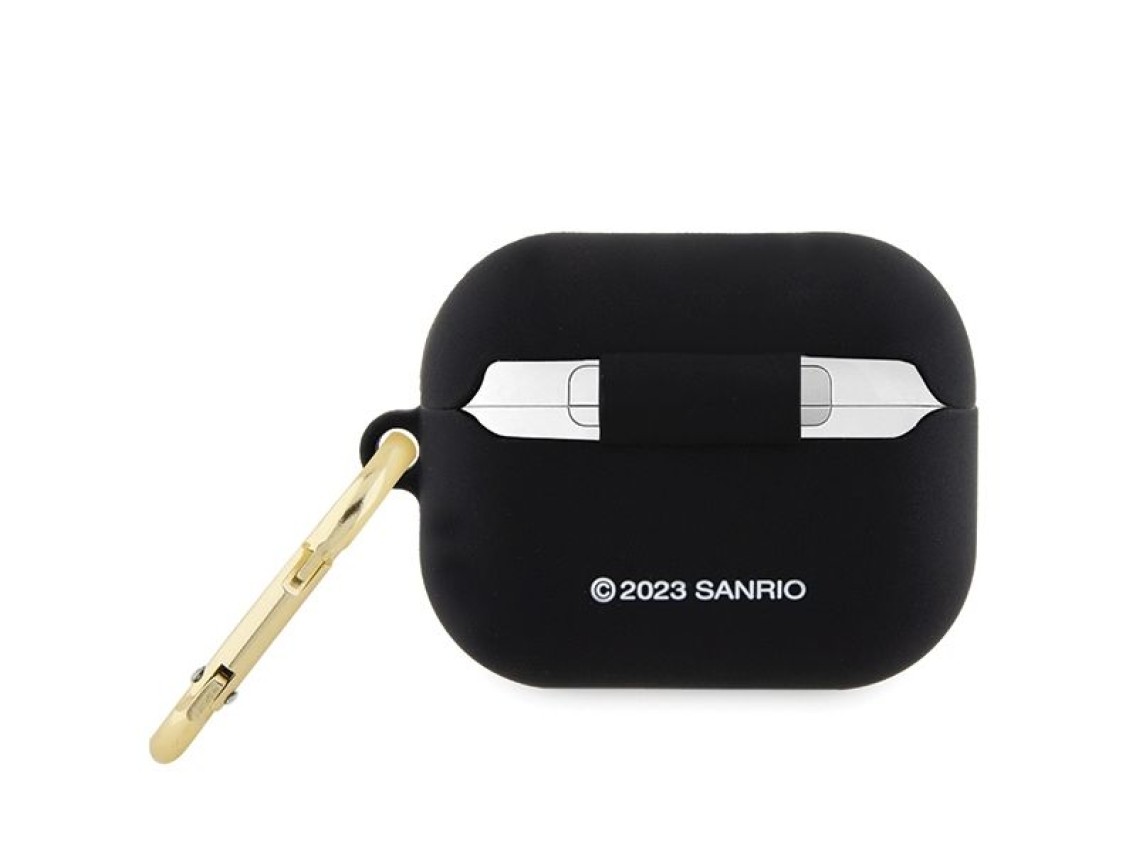Funda de silicona 3D con cabeza de Hello Kitty para AirPods Pro - negra