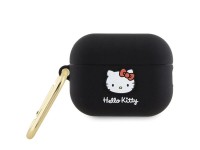 Capa de silicone 3D com a cabeça da Hello Kitty para AirPods Pro 2 (2022/2023) - Preta Capa de silicone 3D com a cabeça da Hello Kitty para AirPods Pro 2 (2022/2023) - Preta