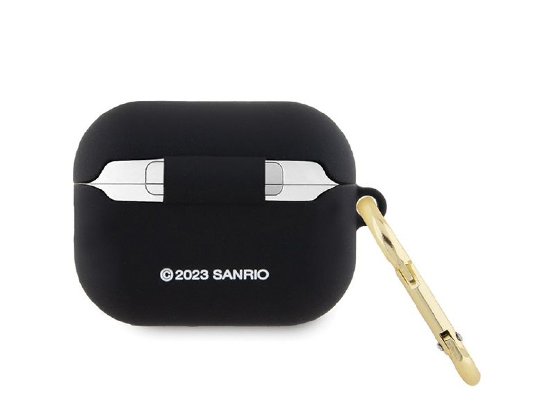 Capa de silicone 3D com a cabeça da Hello Kitty para AirPods Pro 2 (2022/2023) - Preta