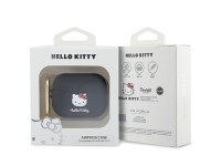 Capa de silicone 3D com a cabeça da Hello Kitty para AirPods Pro 2 (2022/2023) - Preta Capa de silicone 3D com a cabeça da Hello Kitty para AirPods Pro 2 (2022/2023) - Preta