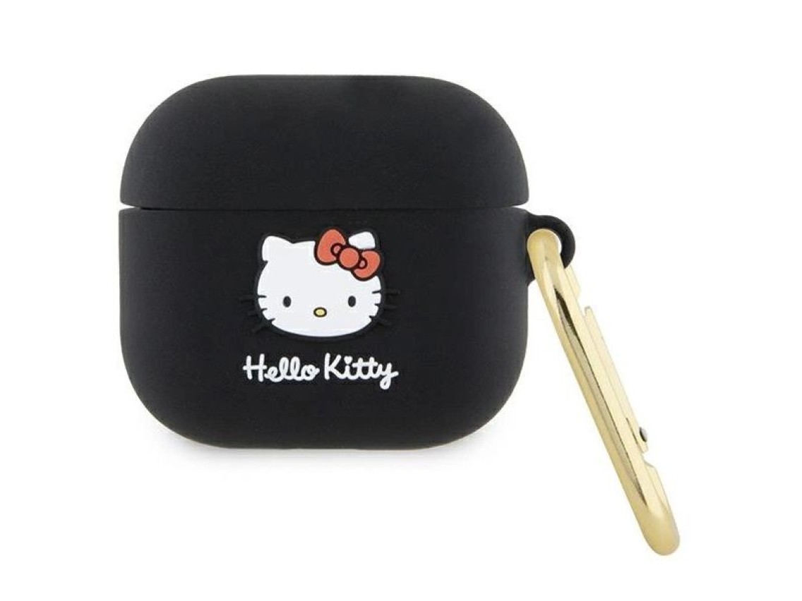 Hello Kitty Silicone 3D Kitty Head case for AirPods 3 - black