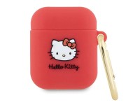 Capa de silicone 3D com a cabeça da Hello Kitty para AirPods 1/2 - fúcsia Capa de silicone 3D com a cabeça da Hello Kitty para AirPods 1/2 - fúcsia