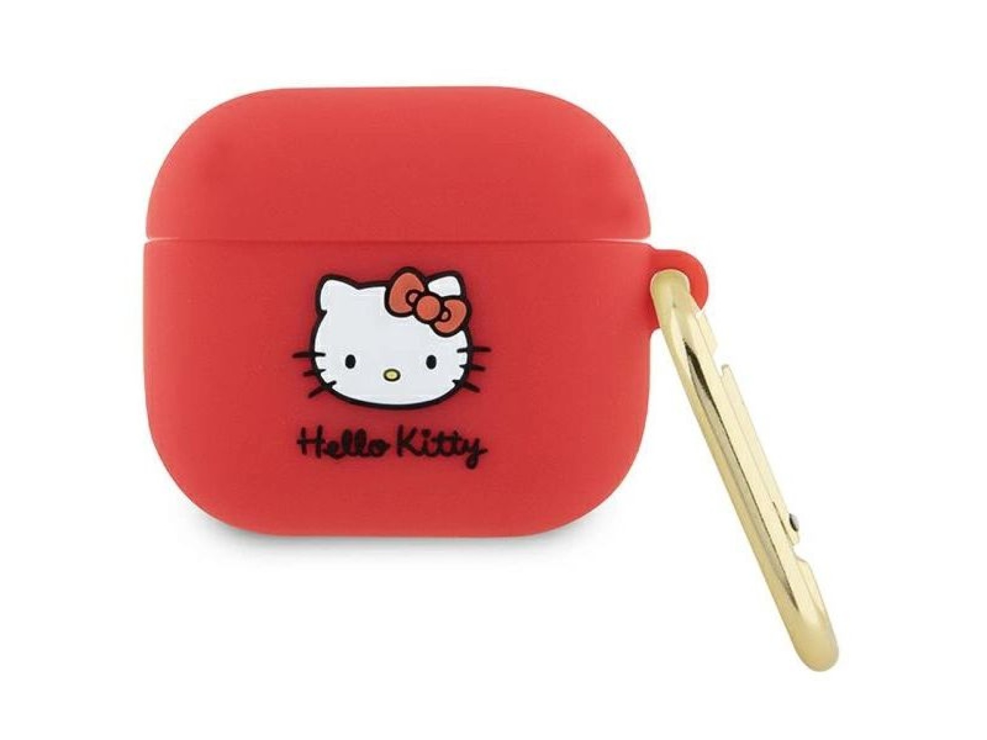Capa de silicone 3D com a cabeça da Hello Kitty para AirPods 3 - fúcsia