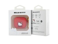 Capa de silicone 3D com a cabeça da Hello Kitty para AirPods 3 - fúcsia Capa de silicone 3D com a cabeça da Hello Kitty para AirPods 3 - fúcsia