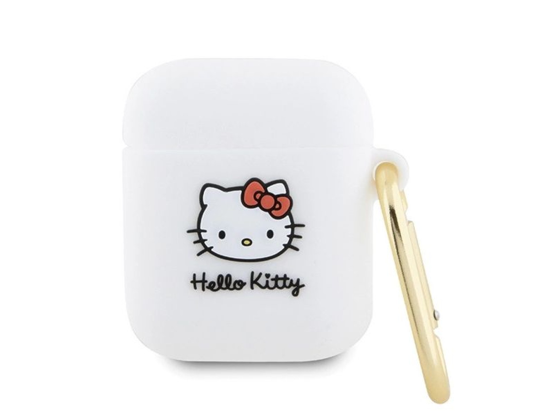 Hello Kitty Silicone 3D Kitty Head case for AirPods 1/2 - white