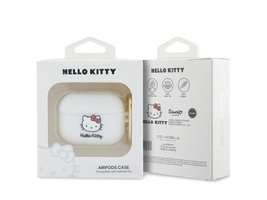 Funda de silicona 3D con cabeza de Hello Kitty para AirPods Pro - blanca Funda de silicona 3D con cabeza de Hello Kitty para AirPods Pro - blanca