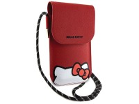 Bolsa Hello Kitty de couro com cord�o para esconder gatinhos - vermelha