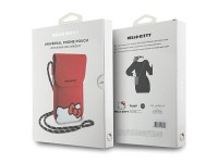 Bolsa Hello Kitty de couro com cord�o para esconder gatinhos - vermelha