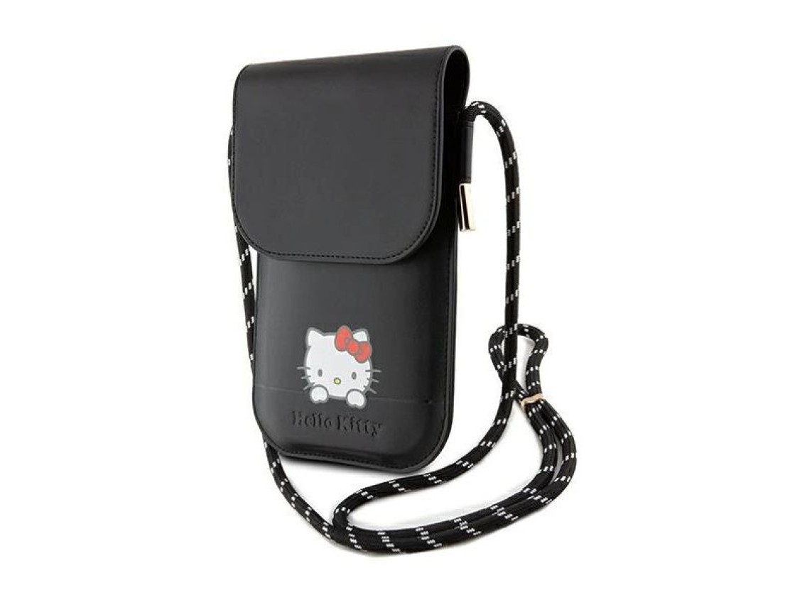 Bolsa Hello Kitty Daydreaming Cord em couro - preta