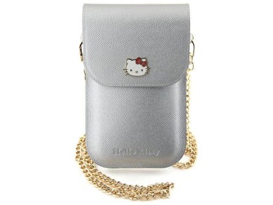 Hello Kitty Leather Metal Logo Chain bag - silver Hello Kitty Leather Metal Logo Chain bag - silver