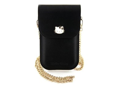 Hello Kitty Leather Metal Logo Chain bag - black Hello Kitty Leather Metal Logo Chain bag - black