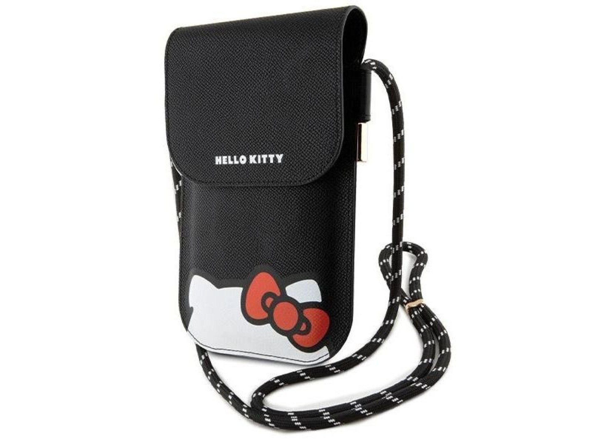 Hello Kitty Leather Hiding Kitty Cord bag - black