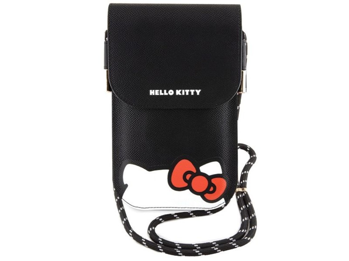 Hello Kitty Leather Hiding Kitty Cord bag - black