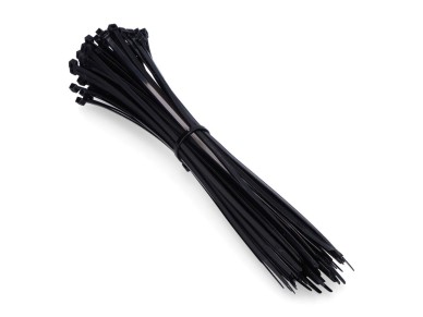 Abra�adeiras de nylon, alta qualidade, pretas, 450 x 8,0 mm, pacote, 100 un