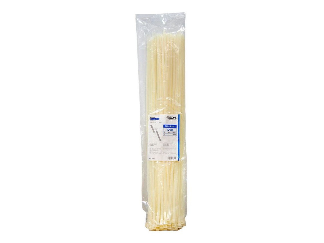 Abraçadeiras de nylon de alta qualidade, cor natural, 1030 x 12,7 mm, pacote, 100 un