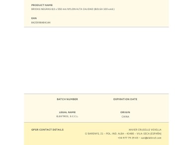 Abra�adeiras de nylon de alta qualidade, pretas, 550 x 8,0 mm, pacote, 100 un