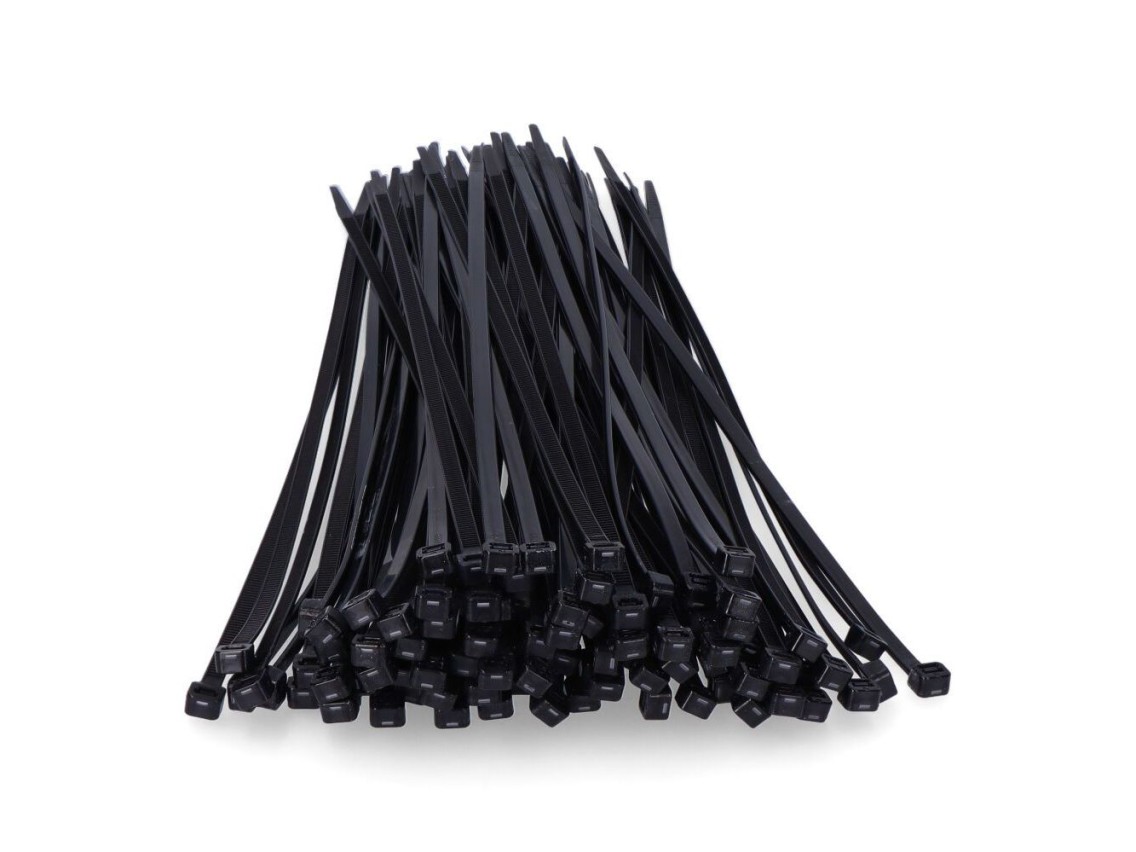 Abraçadeiras de nylon de alta qualidade, pretas, 550 x 8,0 mm, pacote, 100 un