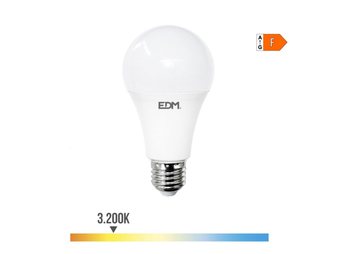 Lâmpada standard led e27 24w 2600lm 3000k luz quente ø7x13,6cm edm