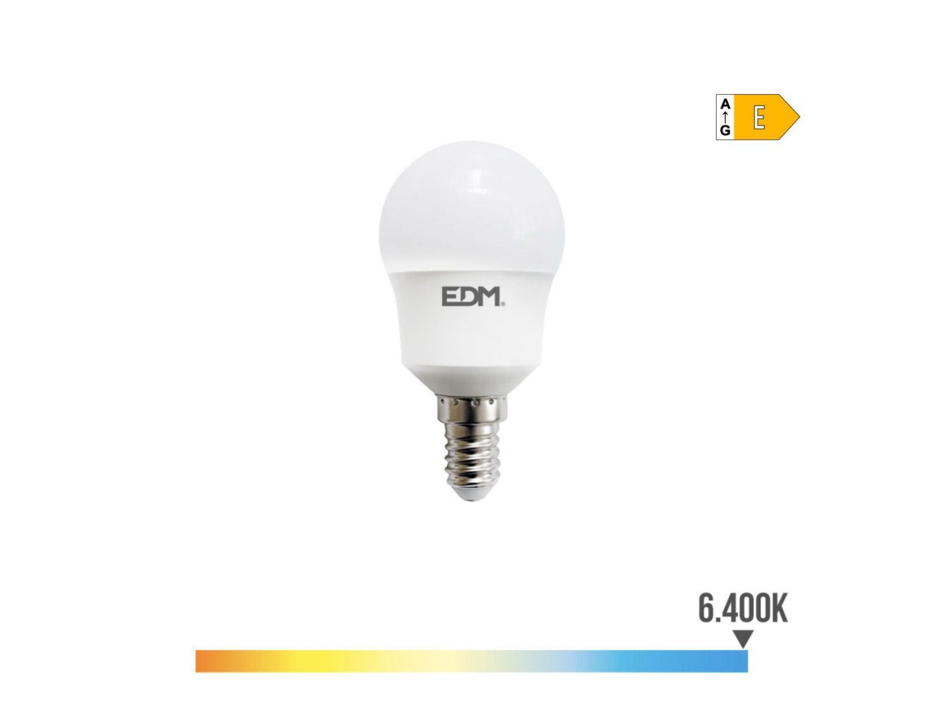 Bombilla esferica led e14 8,5 w 1000 lm 6400 k luz fria ø4,5 x 8,8 cm