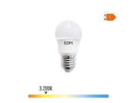 L�mpada esf�rica led e27 8,5w 880lm 3000k luz quente �4,5x8,6cm edm