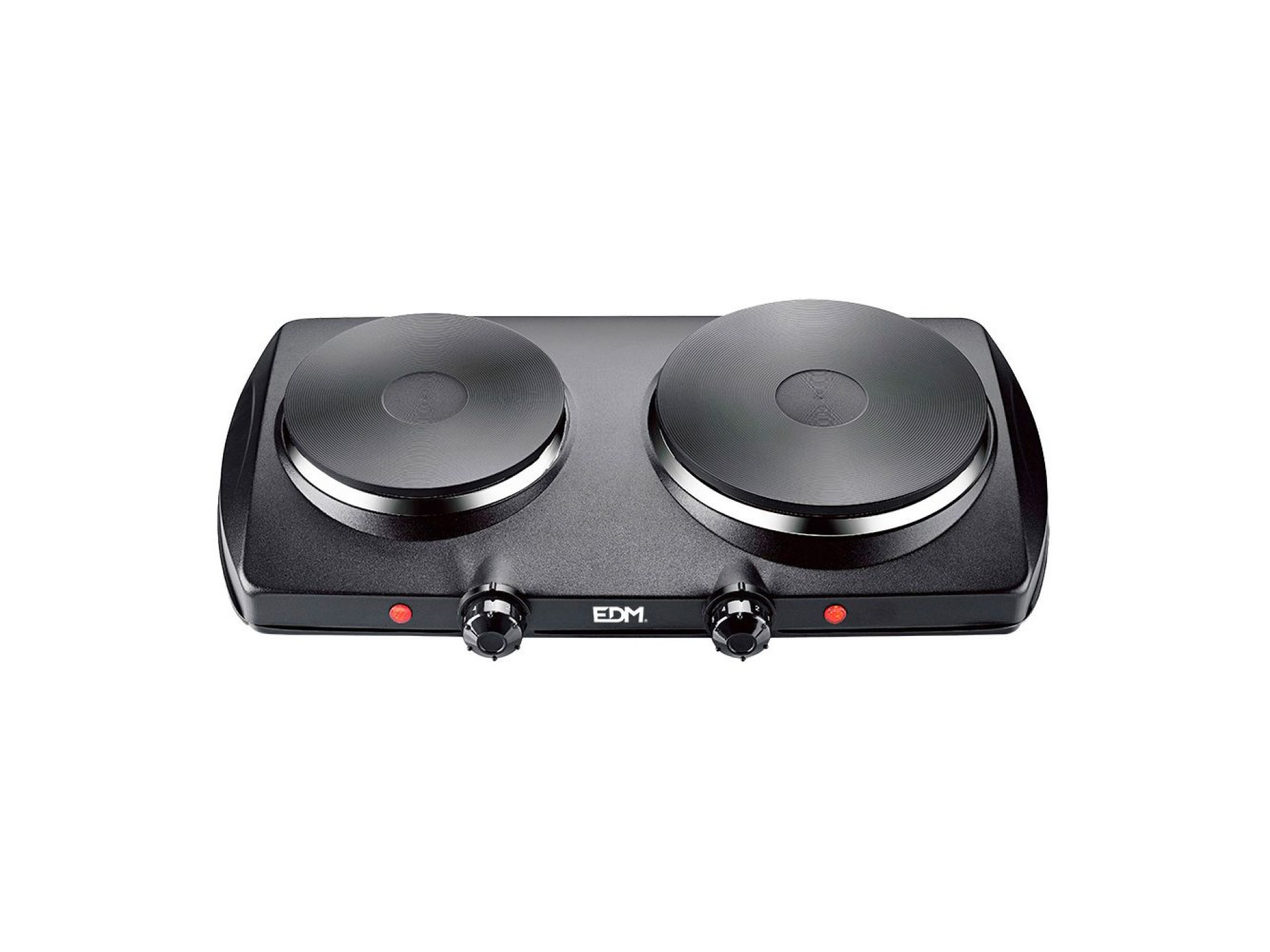 Black electric cooker 1400w 2 fire ce/a13 edm