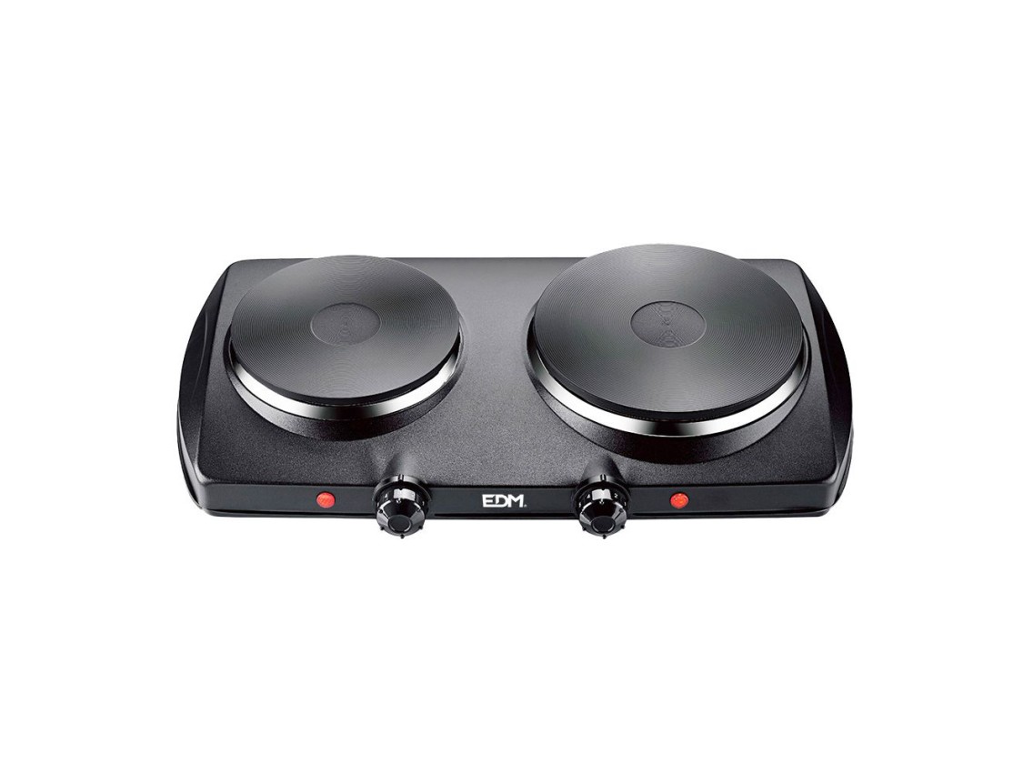 Black electric cooker 1400w 2 fire ce/a13 edm
