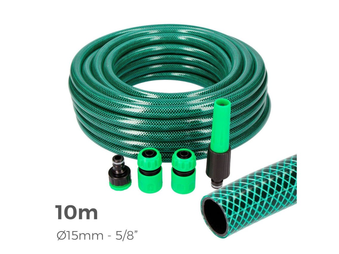 Garden hose kit basic ø15 mm, 5/8 in, 10 m