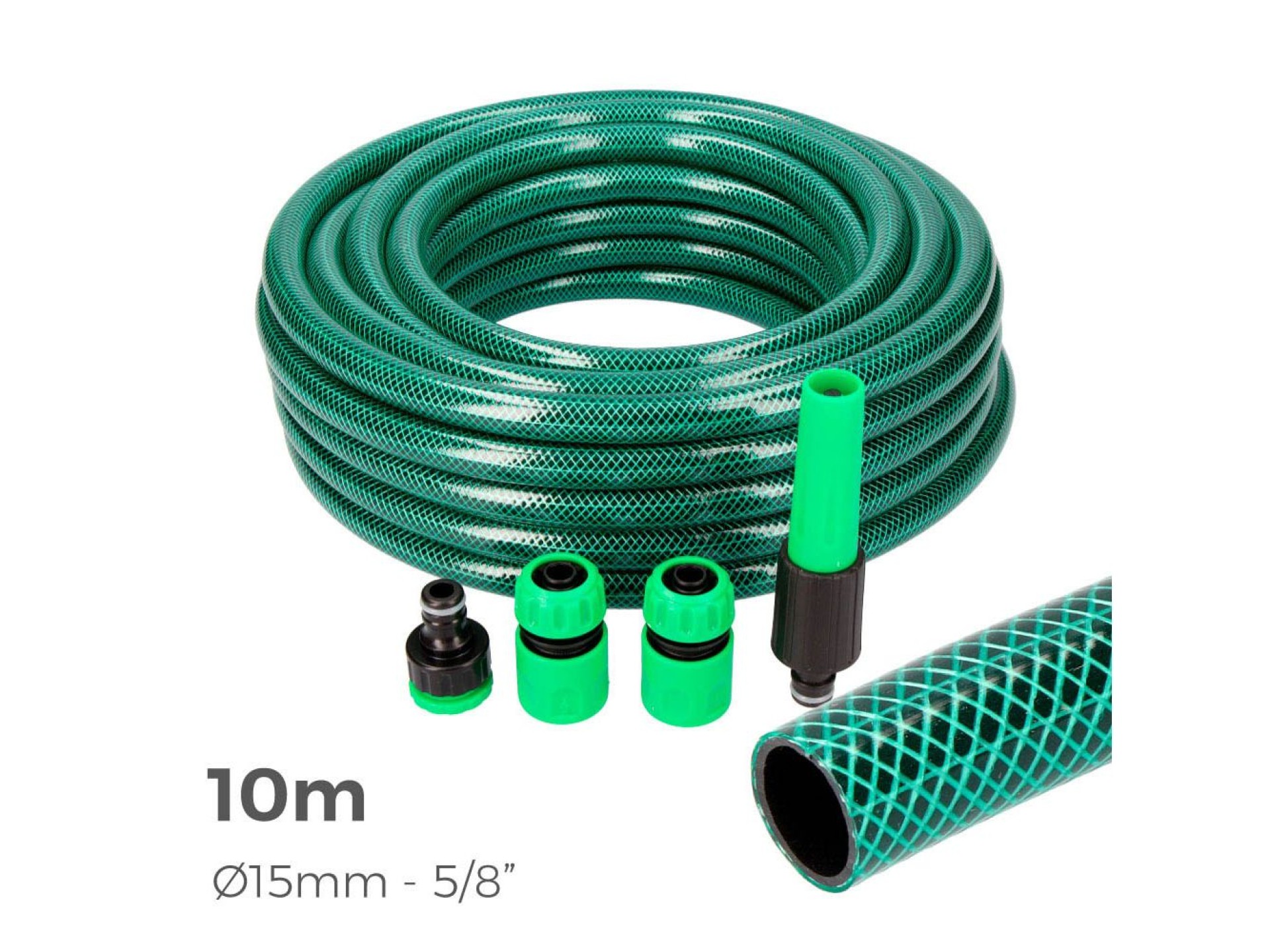 Garden hose kit basic ø15 mm, 5/8 in, 10 m