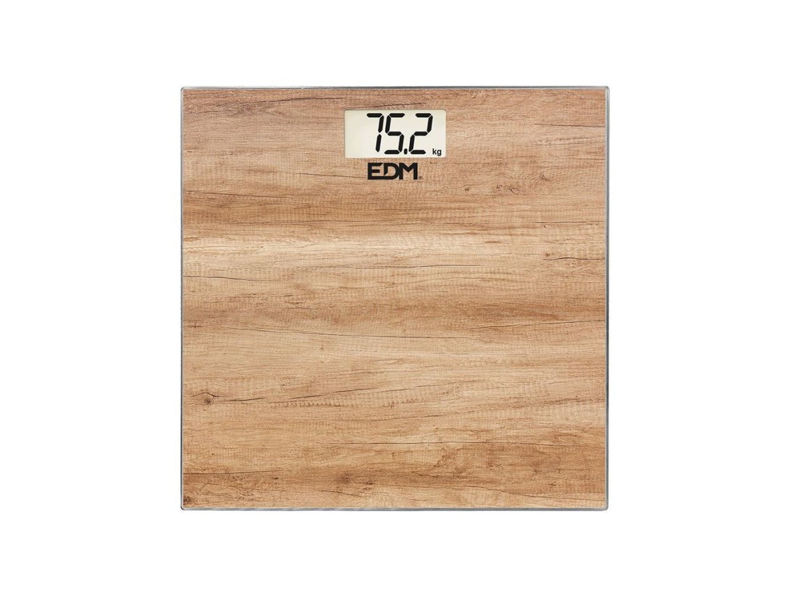 Balança digital para casa de banho efeito madeira max. 180kg mod. 3 edm