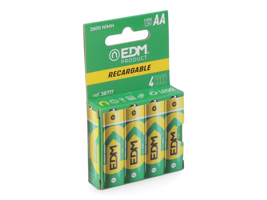 Eco-series aa rechargeable battery -- hr6 2600 ma, ø14.5 x 50.5 mm, 4 units