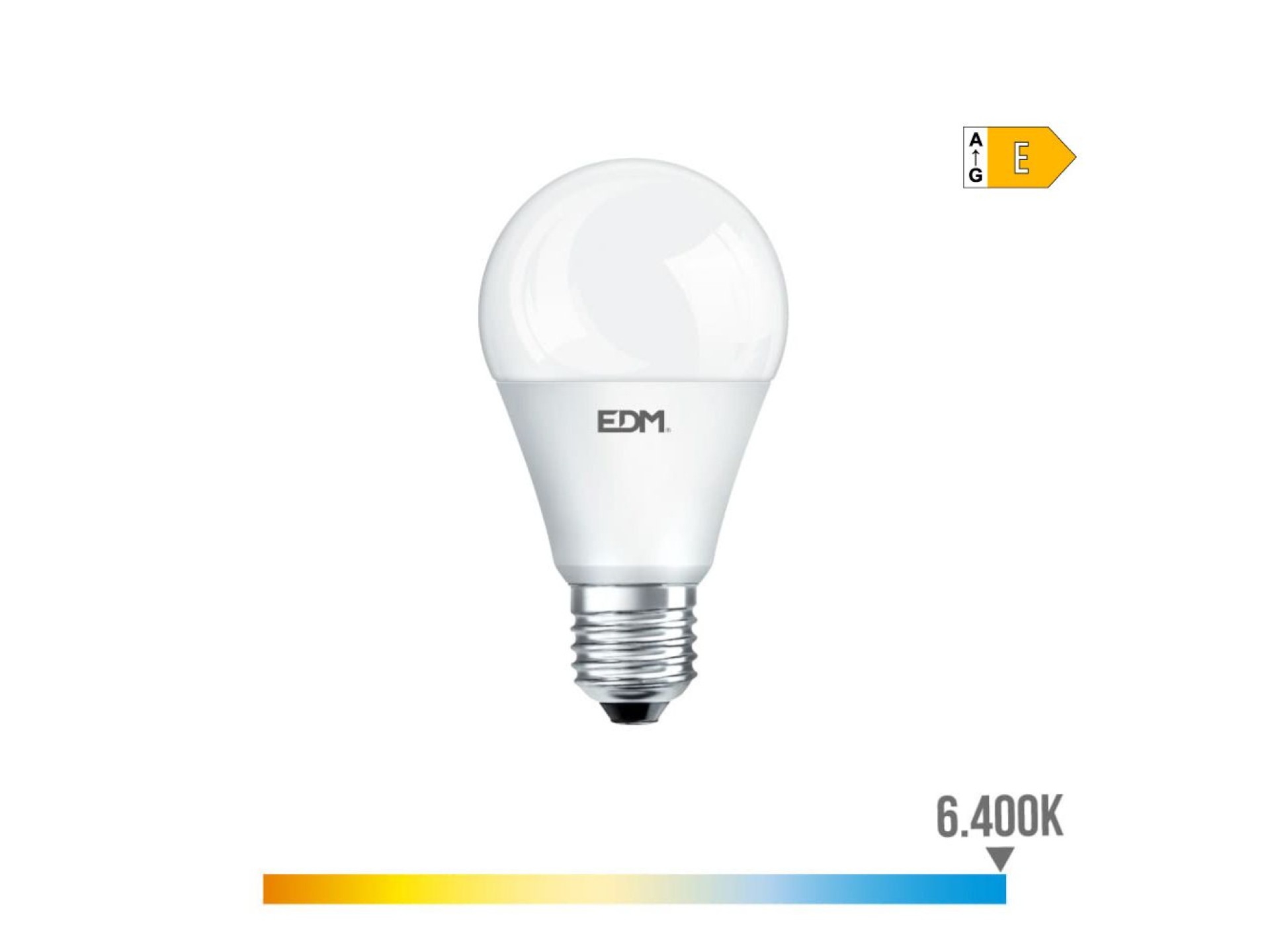 Lâmpada standard led e27 17w 1900lm 6400k luz fria ø6,5x12,5cm edm