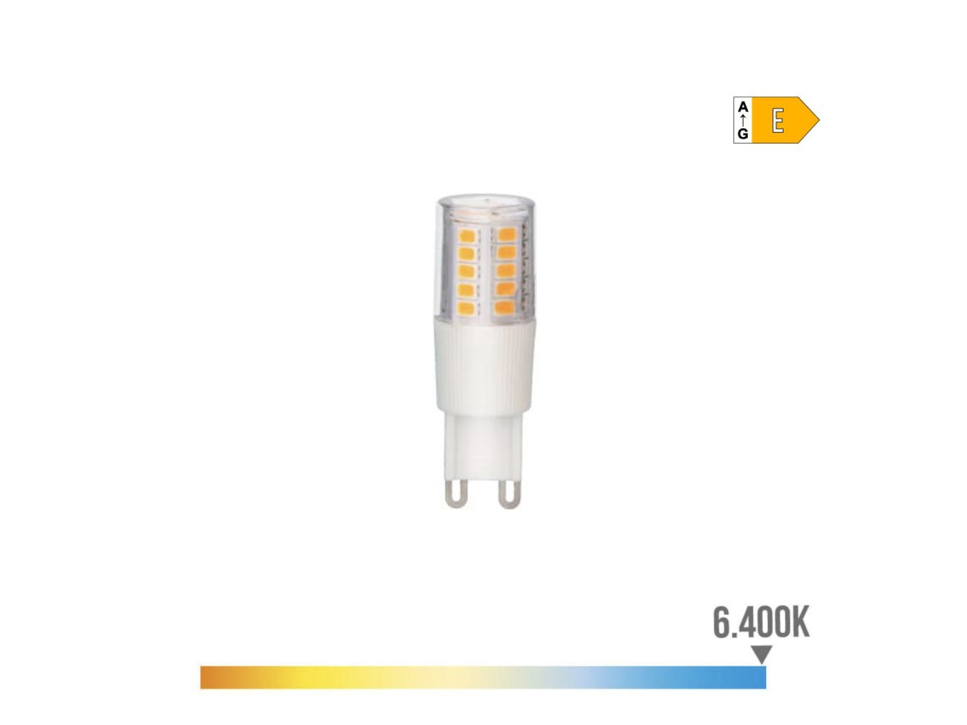 Bombilla g9 led 5.5w 700 lm 6400 k luz fria base ceramica ø18 x 54 mm