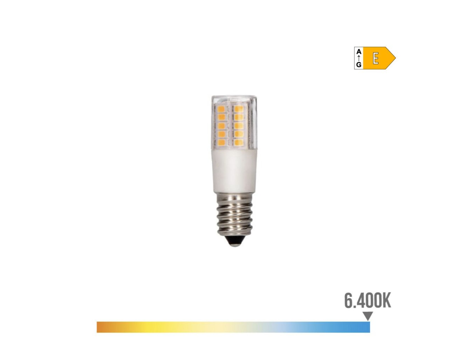 Lâmpada tubular led e14 5.5w 700lm 6400k luz fria ø1.8x5.7cm edm