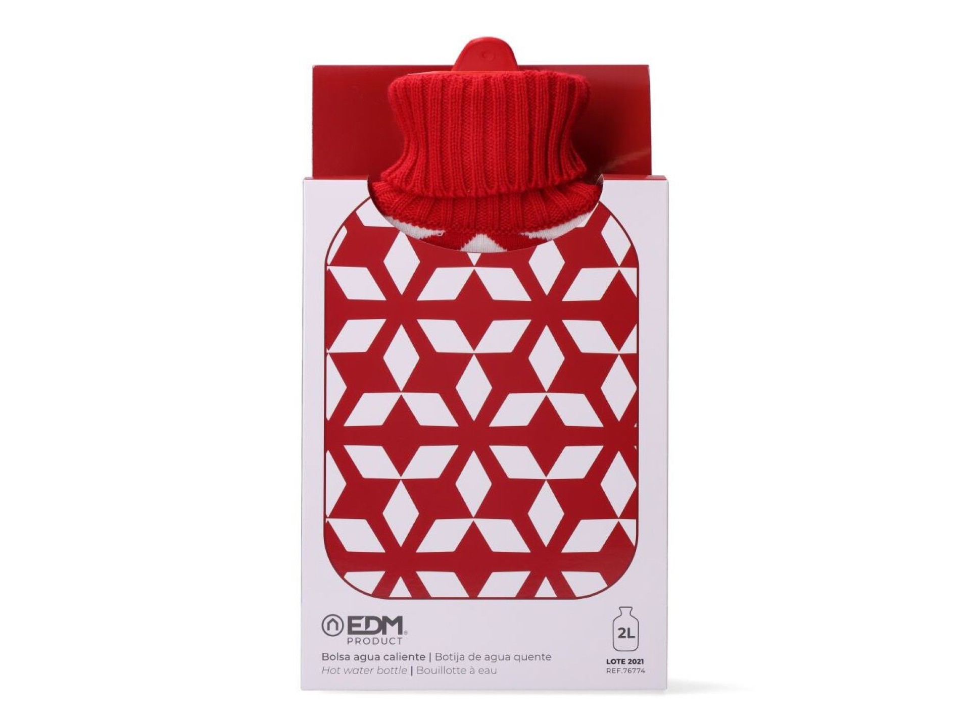 Bolsa de agua caliente 2 l modelo simetrias roja