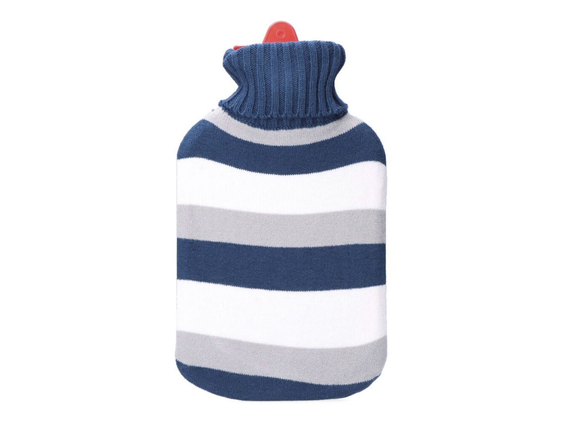 Bolsa de agua caliente 2 l modelo rayas azules