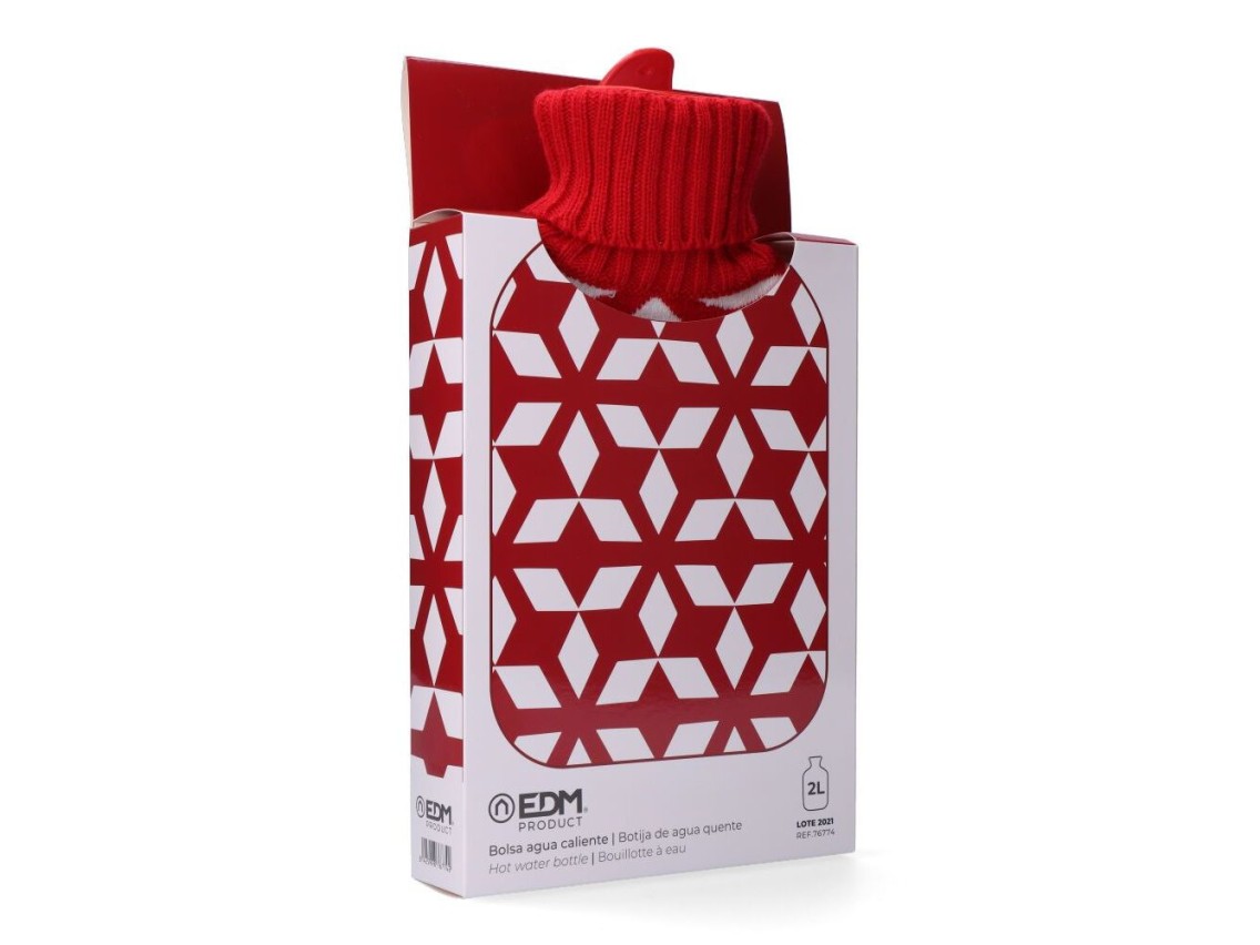 Bolsa de agua caliente 2 l modelo simetrias roja