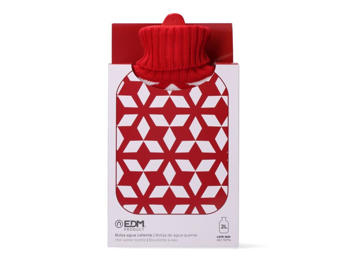 Bolsa de agua caliente 2 l modelo simetrias roja