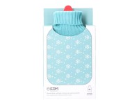 Botija de água quente 2 l modelo azul flocos brancos Botija de água quente 2 l modelo azul flocos brancos