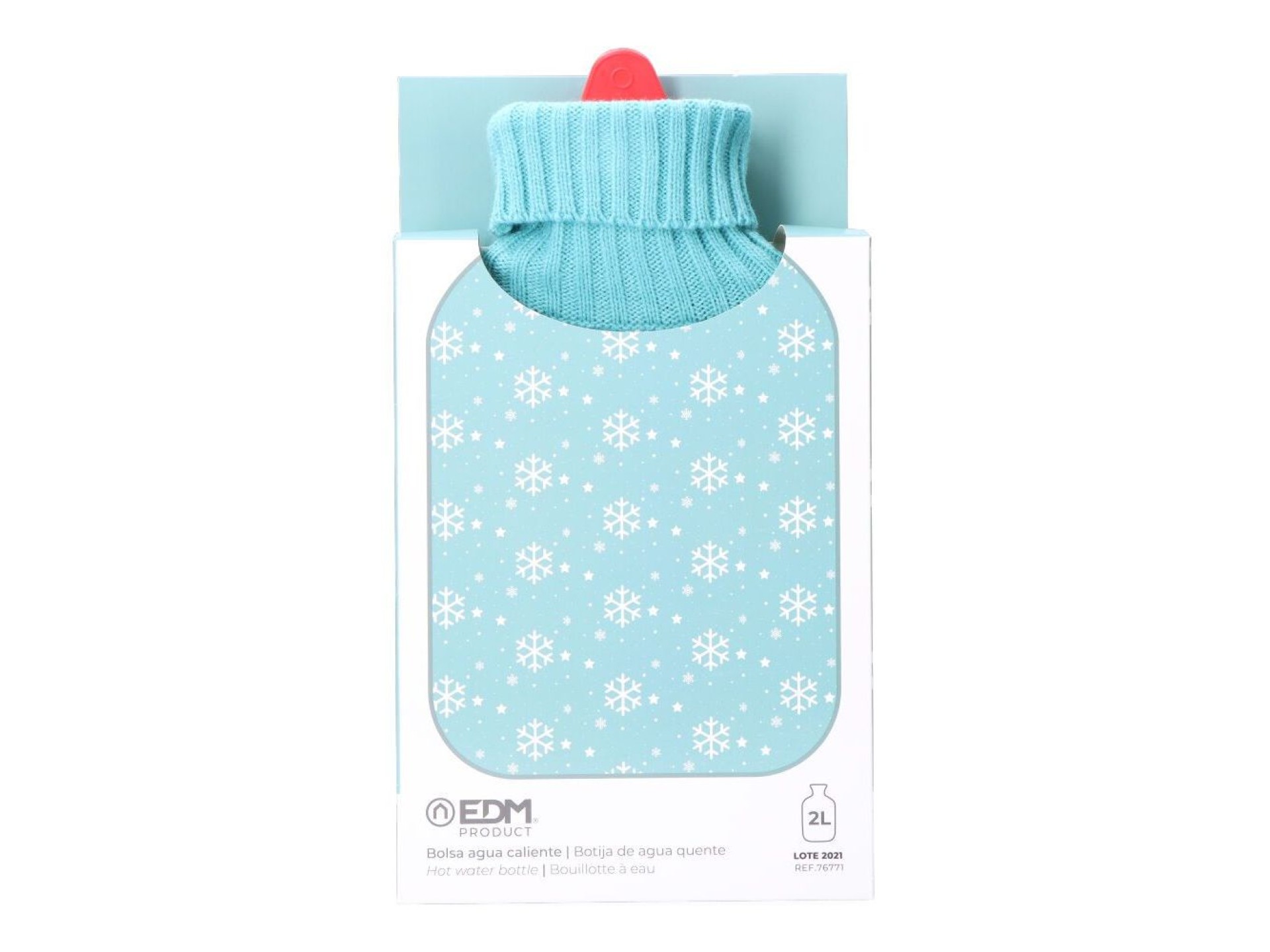 Hot water bag 2 l blue model white flakes