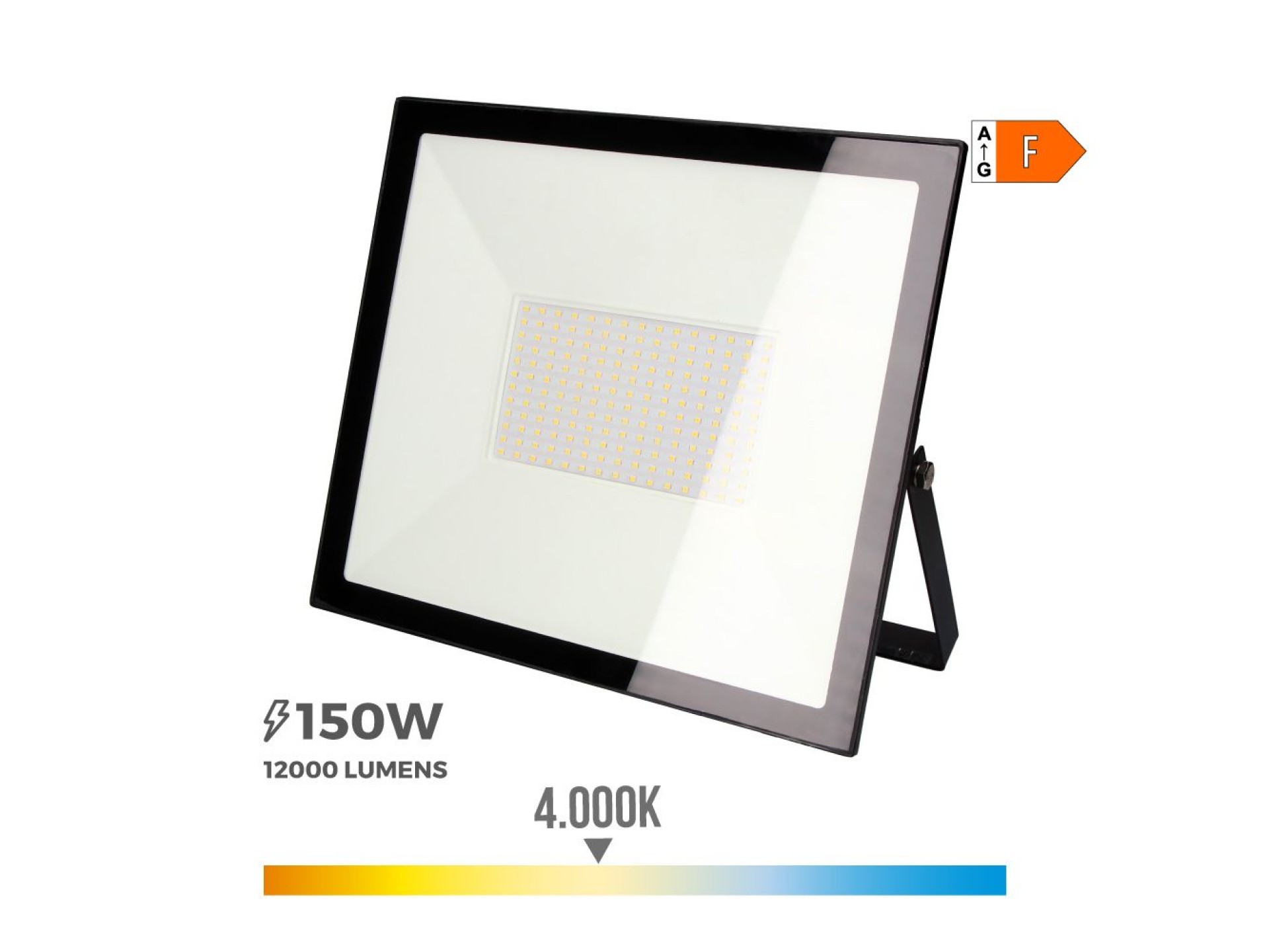 Foco projetor led 150 w 12000 lm 4000 k. luz diurna. 35 x 31 x 4,5 cm
