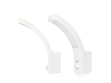 Candeeiro de parede exterior led 10w 1654lm 4000k ip54 6,6x18,8x25cm com sensor de movimento edm