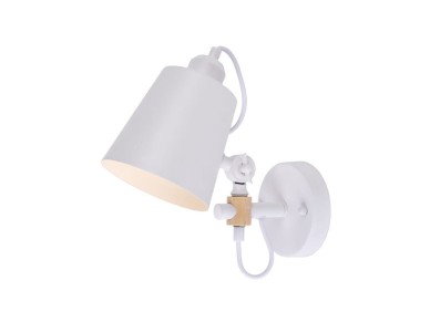 Metallic wall light e27 60w white color 25x27cm edm Metallic wall light e27 60w white color 25x27cm edm