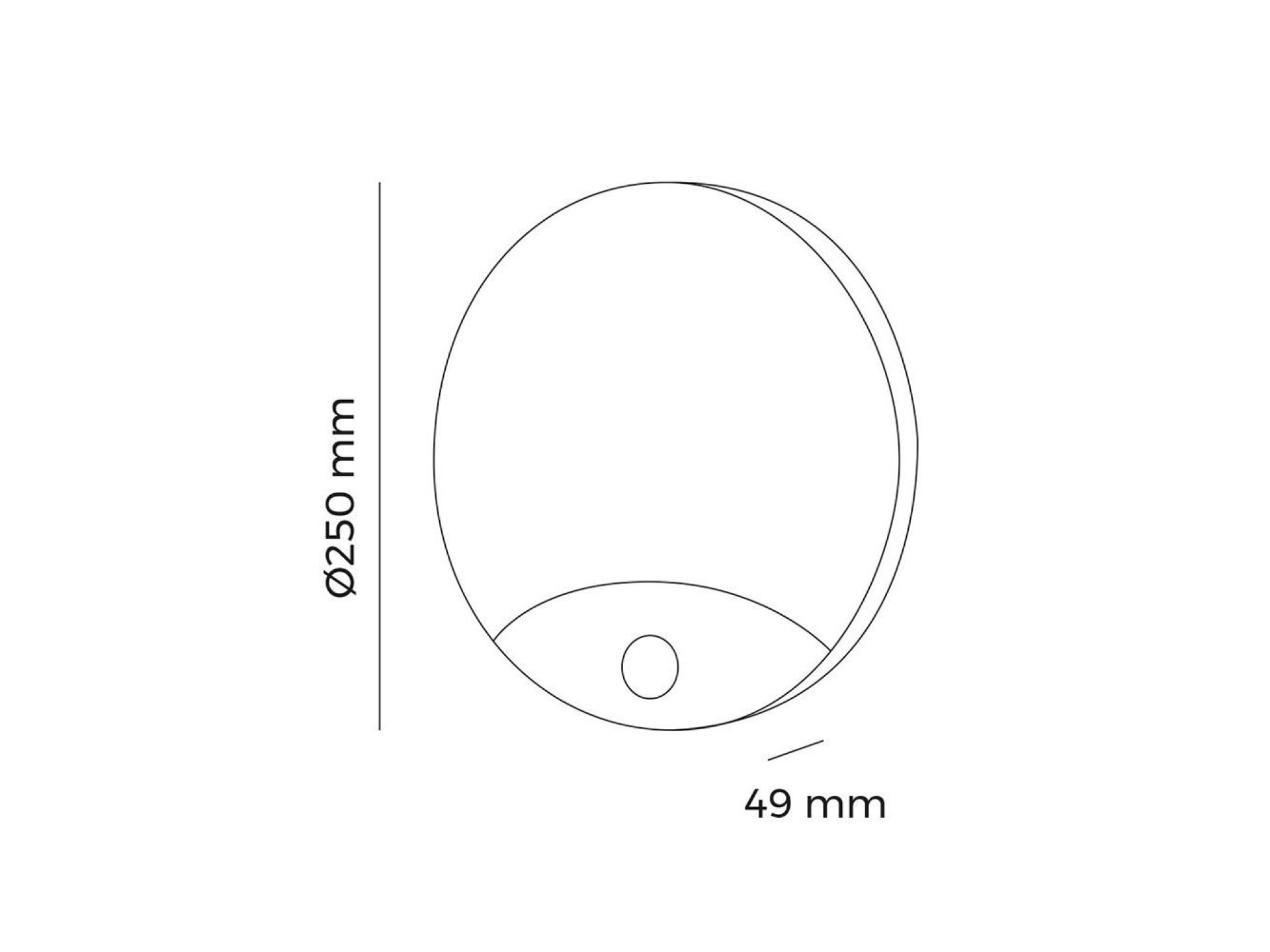 Aplique led redondo con sensor de movimiento 13 w 1850 lm 6400 k ip44 ø25 x 4,9cm