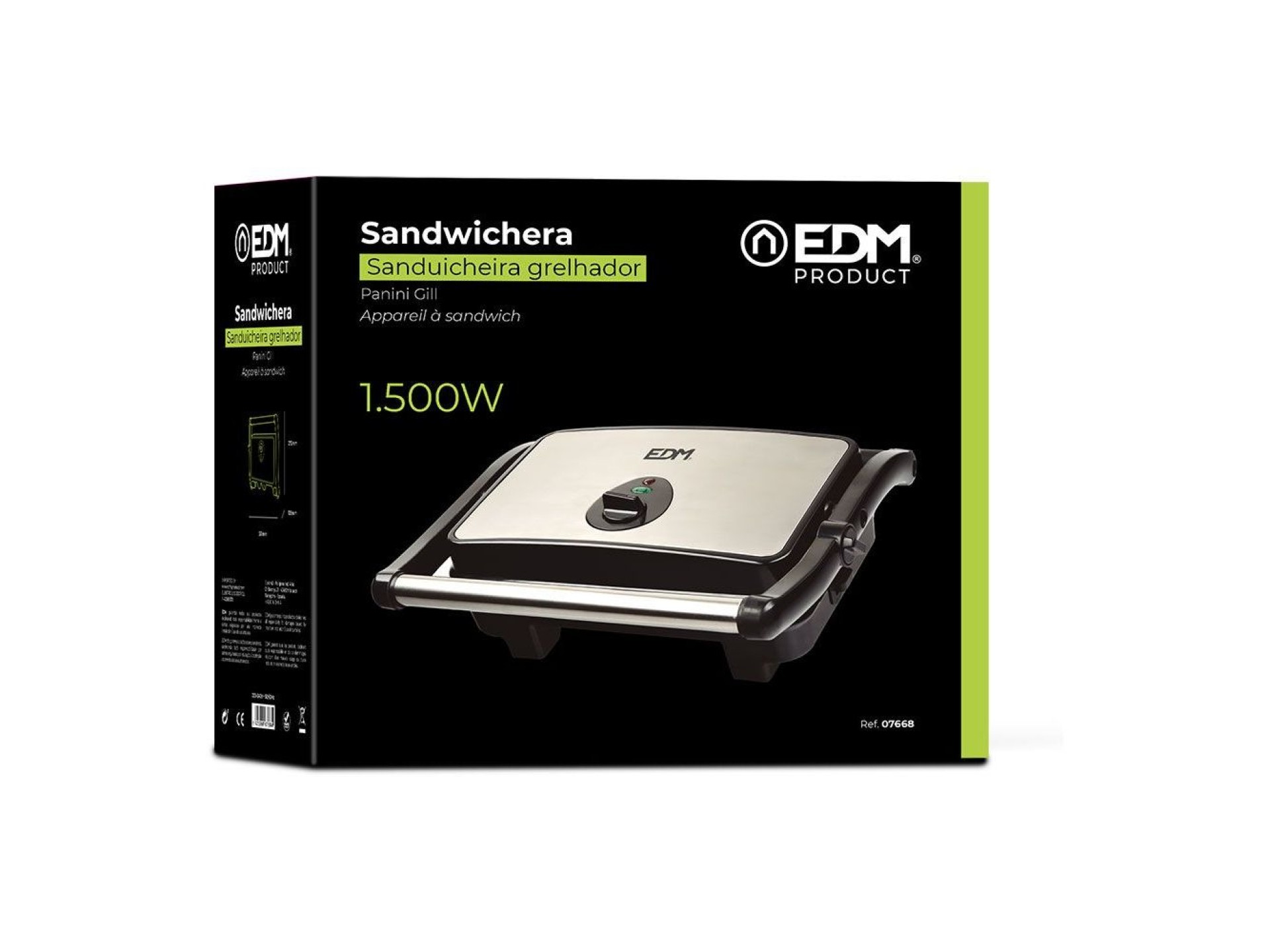 Churrasqueira dupla para sandes 1500 w