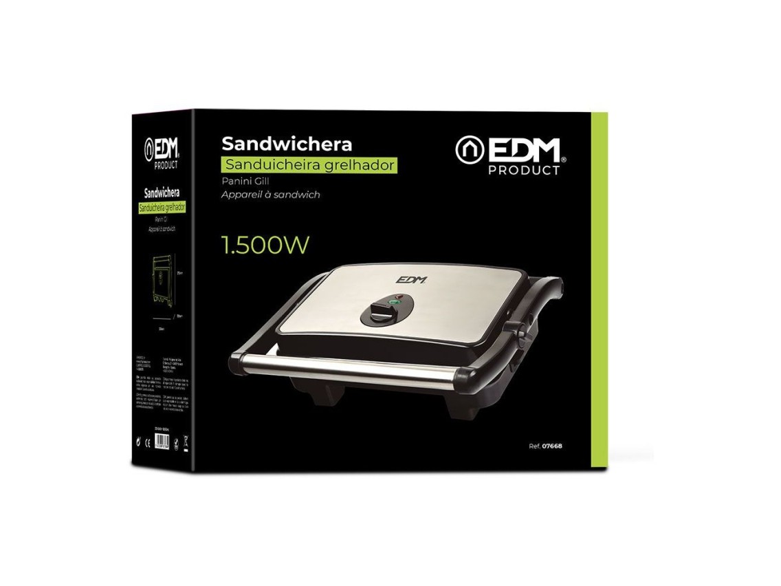 Churrasqueira dupla para sandes 1500 w