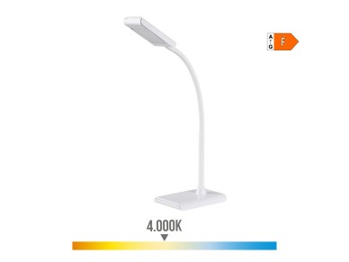 Desk lamp led 7w 400lm 4000k white color 13x9x33cm edm Desk lamp led 7w 400lm 4000k white color 13x9x33cm edm