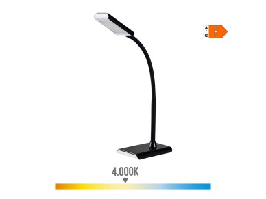 Desk lamp led 7w 400lm 4000k black color 9x13x33cm edm Desk lamp led 7w 400lm 4000k black color 9x13x33cm edm